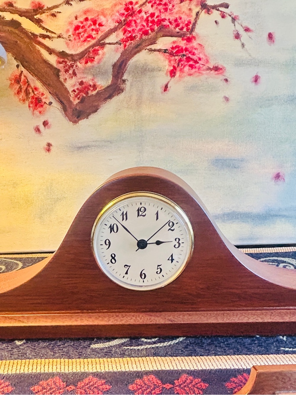 Timeless Wood Mantel Clock in Brown